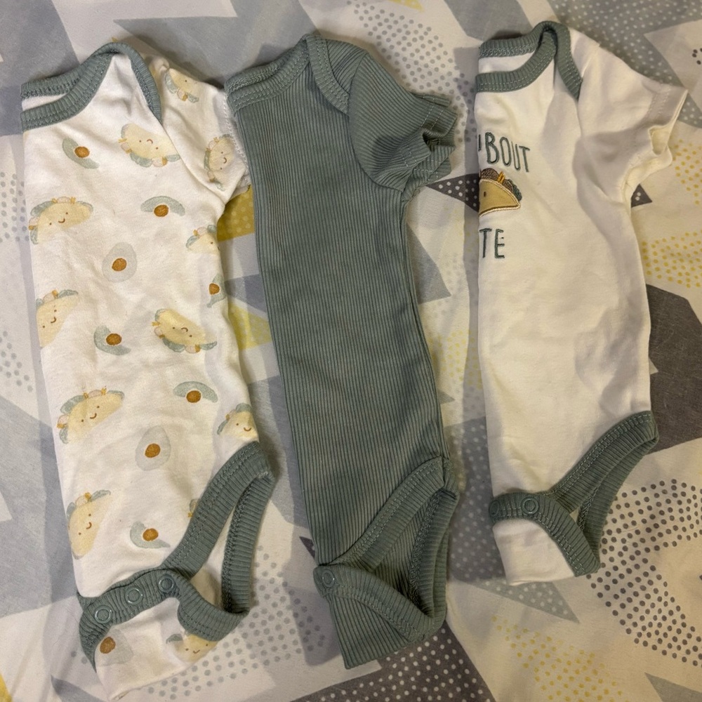 Cute Taco Baby Onesie set of 3